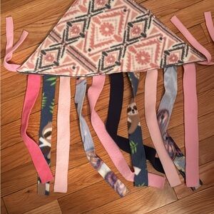 Pink Print corner fleece for small pet cage